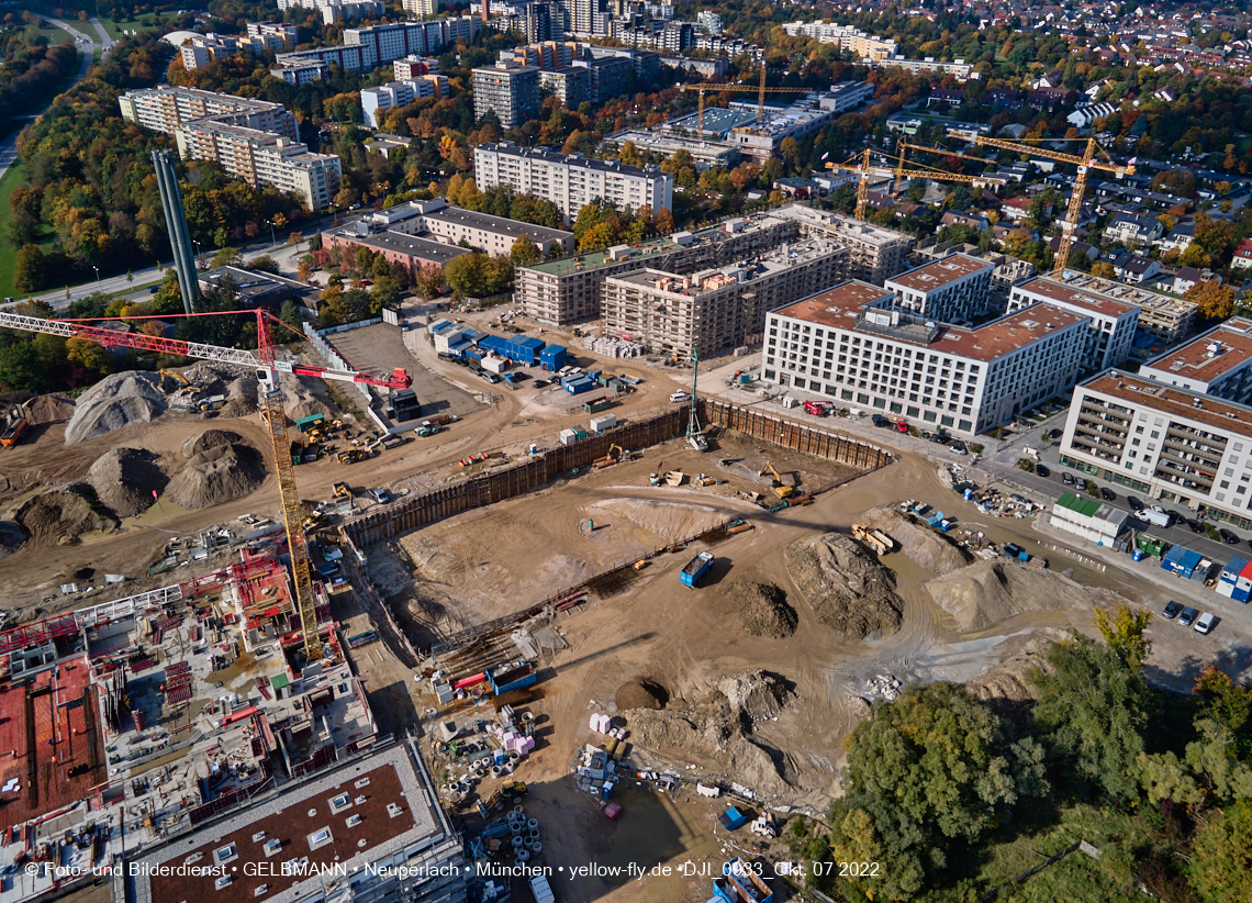 13.10.2022 - Baustelle Alexisquartier und Pandion Verde in Neuperlach
